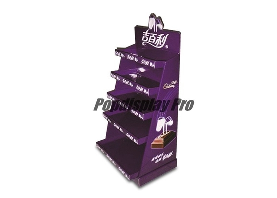 O cartão feito sob encomenda roxo POP indica 3D a série do logotipo 5 para o chocolate de leite