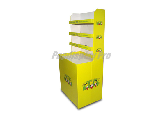 Full Color Printed Cardboard Floor Displays Paper With 1 Square Base