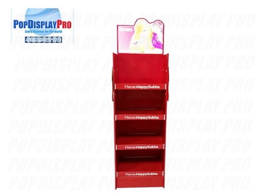 LED Lighting Poster POS Shelf Display Stands 4 Shelving Holding Strength 100KGS For Milk