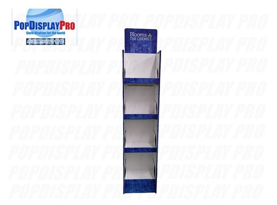 72kgs a capacidade de carregamento resistente 4C imprimiu o químico Cardboard Shelf Display da flor